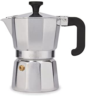 La Cafetière Venice Aluminium Espresso Maker, Three Cup, Silver, Gift Boxed
