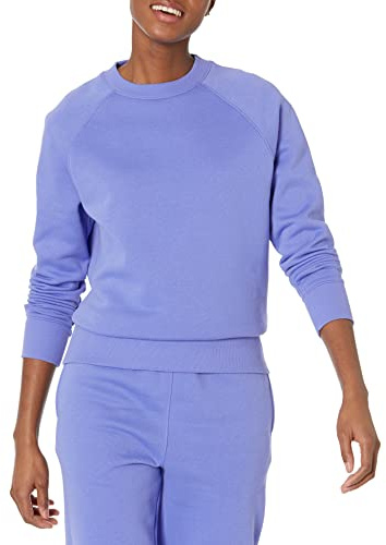 Amazon Essentials Felpa Girocollo A Maniche Lunghe Dalla Vestibilità Comoda (Disponibile in Taglie Forti) Donna, Blu Porpora, XS