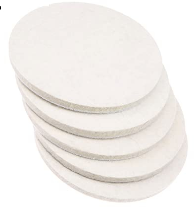 5Pcs 125mm(5Inch)*6mm(D*T) Wool Felt Polishing Pad for Polishing Glass Plastic Metal Marble, Buffing Wheel Polish Pad for Kitchen Bathroom Random Orbital Sander