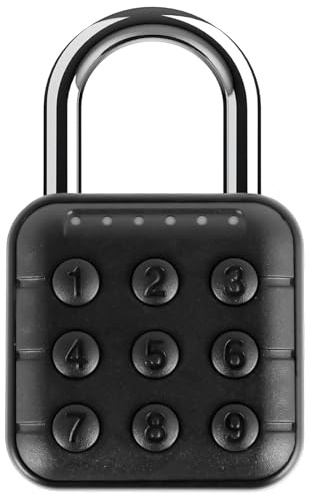 Combination Lock, 6 Digit Password Locker Lock Aluminum Alloy Code Digital Padlock, Push Button Safe Padlock Security Padlocks, Combination Padlock for Gym and School Lockers(Black)