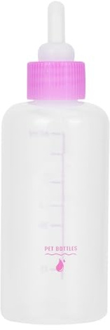 Kit d'alimentation au Biberon pour Chaton, Kit de Soins Infirmiers pour Lait de Remplacement pour Chaton 6 Pièces Biberons pour Chaton de 60 Ml (PINK)
