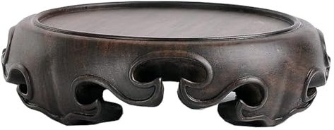 Soporte for plantas, base redonda tallada de secuoya, base de madera for jarrón, soporte de madera for maceta, tetera, base for estatua, base for bonsái, soporte de exhibición for decoración del hogar