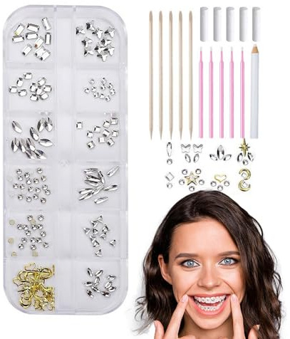 Gioielli per denti, set di gioielli denti- | Set di pietre dai denti a riflessione del dente, denti fai-da-te lucidi, pietra gemella, set di gioielli denti fai-da-te, le nostre pietre prezios