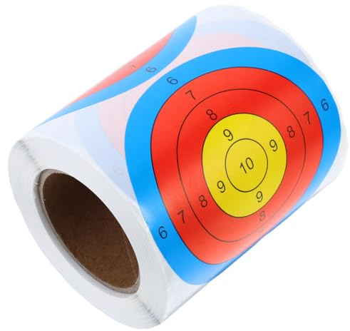 BIUDECO Cibles Tir Autocollantes Fluorescentes Rouleau De 200 Pièces Papier De Tir De Pratique Cible avec Support Adhésif Visibilité Nocturne pour Entraînement Intérieur Et Extérieur Clubs De