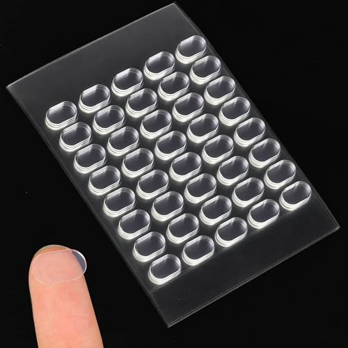 loghohu 280 Stück Klebepunkte Doppelseitig,Transparenter Entfernbare Doppelseitige Klebepunkte,Kleine Oval Selbstklebend Keine Spuren Klebepunktes Transparent,für Büro Zuhause Poster Party Dekoration