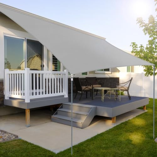 Sonnensegel 4x5m, Sonnenschutz Wasserdicht Windschutz Sonnensegel UV Schutz 99% Sunsegel mit Ösen Schnelle Wärmeableitung Hohen Zugkräften Standhalten Maschinenwäsche für Balkon Terrasse Garten