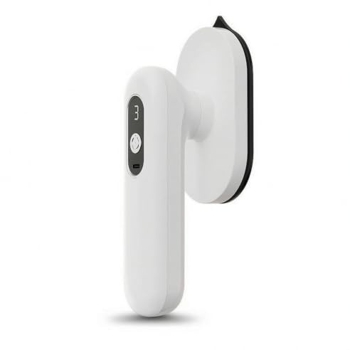Fonowx Ropa Portátil sin Cable Mano Plancha Vertical y Vaporizador con Cuerpo Estrecho y Cabezal Redondeado Manejo Cómodo y Base Segura Adecuada para Viajes y Uso Diario, Blanco