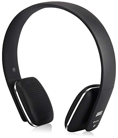 August EP636 - Bluetooth v4.1 NFC Kopfhörer - kabellose Bluetooth Stereo Kopfhörer mit Freisprechfunktion CVC6,0 Geräusch- und Echoreduktion und integriertem 14h Akku für Kinder Erwachsene - schwarz