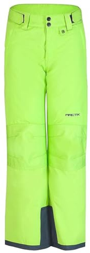 Arctix Kids Snow Pants with Reinforced Knees and Seat, Lime Green, Small