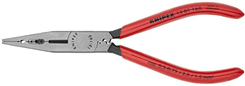 KNIPEX 13 01 160 Electricians' Pliers black atramentized plastic coated 160 mm Multicoloured