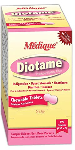 Medique MP220-33 Diotame Anti-Indigestion Tablet, Pink, Pink (Pack of 50)