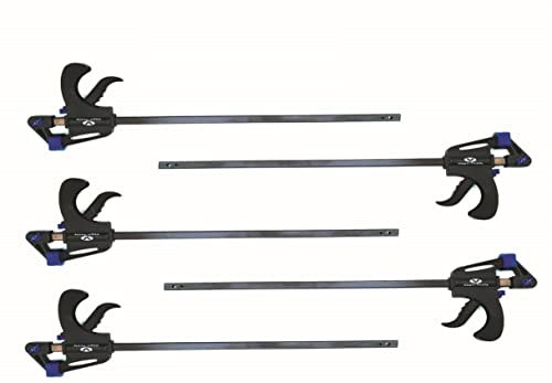 5x Einhandzwinge Schraubzwinge 450mm Leimzwinge Schnellspannzwinge