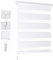 Sekey Doppelrollo Klemmfix ohne Bohren für Fenster, Doppelrollo 80 cm breit, Duo Rollo Jalousie Sonnenschutz, 80x100cm, Weiß
