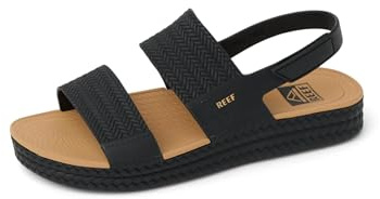 Reef Water Vista Womens's Sandals Black Tan Backstrap Water Friendly Shoes Size 6