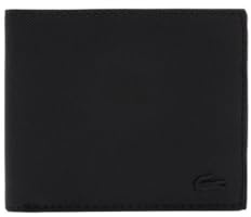 Lacoste Portefeuille Porte-Monnaie Classique Moyen pour Homme, Noir, Taille Unique, Noir, Taille Unique, Classique, Moyen