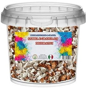 GRANULATO MARMO Decorazione Sottile 0,7-1,2 cm IN BARATTOLO KG 1-20 VARIANTI (MIX ISEO GRANULO)