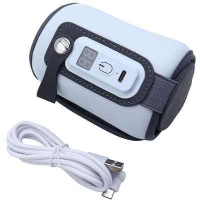 Ieron Bolsa portátil para Calentar biberones, termostato para biberones, Calentador USB para biberones, Bolsa de Viaje Ajustable de 5 Engranajes, Funda para Calentador de Botellas con Pantalla LCD