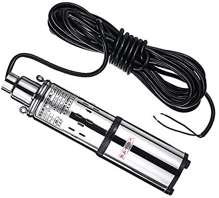 vinnyooc Pompe à Eau 24V 200W, Pompe à Eau de Puits Profond, Pompe immergée en Acier Inoxydable, Pompe d'irrigation Hauteur de Chute 30m Débit 1.2m³/h pour l'irrigation Agricole l'aménagement Paysager