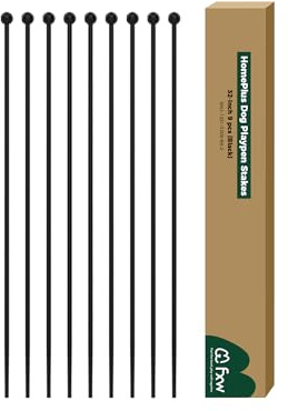 FXW Indoor Dog Playpen Stakes, Additional Long Rods - Metal Post Replacement Pet Exercise Pen Accessories for Indoor Use, 9PCS, 32inch | Patented