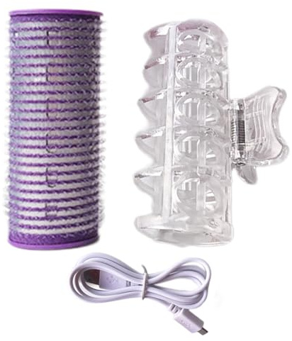 Hair Curlers Rollers Heated Rollers Electric Rollers Portable Hair Rollers USB Self-Adhesive Hair Curler Fringe Roller Rechargeable Usb Heated Hair Curler Bangs Roller Hair Curling Styling Tool