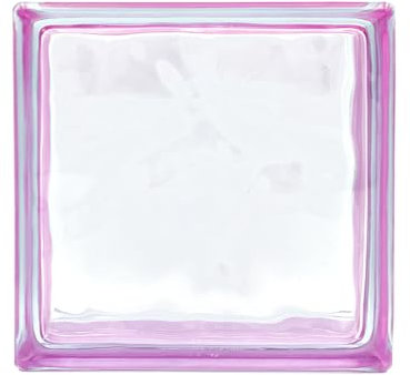 Bloque de vidrio Reflejos Ondulado color Amatista | cm 19x19x8 | Unidad de venta 1 caja de 6 pzas | Euro/pza. 5,50