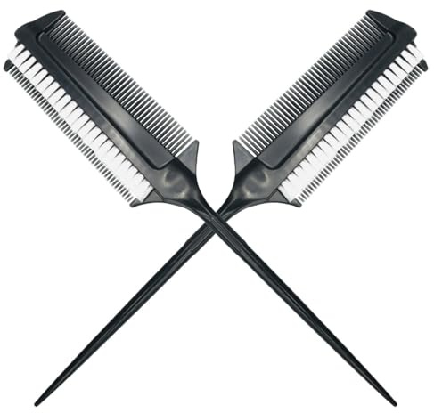 GOOHOCHY Pennelli Applicatori per Tinture per Chioma 2 Pezzi Pettine per Tingere e Spazzola per Tintura da Parrucchiere in Plastica, Leggeri e Compatti, per Uso Professionale e Domestico
