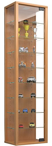 VCM 911775 Stano Vitrine sans Éclairage LED Bois/Verre Hêtre 115 x 33 x 18 cm