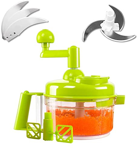 TENTA KITCHEN 800ml Manovella Robot da Cucina/Tritatutto Manuale/Tritacarne/Tritacarne e tritacarne/Frullatore per Frutta con separatore di Uova
