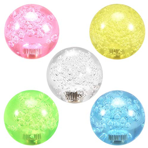 uxcell Joystick Ball Top Handle Rocker Round Head Arcade Game DIY Parts Replacement Crystal Pink Yellow Blue Green White 5Pcs