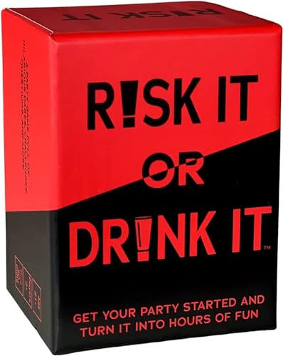 Terazis Risk It or Drink It! Party Game | Dares, Decisions, and Drinks | 150 Hilarious Dares & Daring Questions for Adult Game Nights | Fun Drinking Card Game | English Edition…
