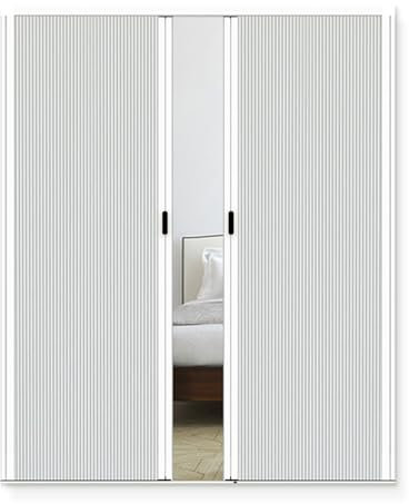 Puerta Corredera Plegable Puertas De Concertina Blancas Para Interiores, 190 200 210 220 230 240 Cm De Alto, Puerta Plegable Invisible Con Diseño Panal Para Cocina, Sin Necesidad De Taladrar(70x190cm/