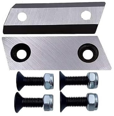 Jwn Déchiqueteuse de jardin avec vis, broyeur professionnel, machine de découpe rotative et ensemble comprenant deux lames et quatre écrous M8