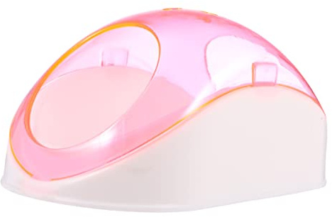 ORFOFE Gnagare Sandbadshus med Bärbar Plastbehållare och Sandfilter Halvtransparent Design för Hamster och Chinchilla och Aktivitetslösning för Små Husdjur Slumpmässig