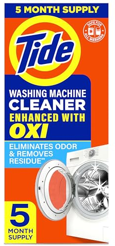 Limpiador de lavadora de Tide para lavadoras de carga frontal y superior, caja de 5 quilates (el embalaje puede variar)