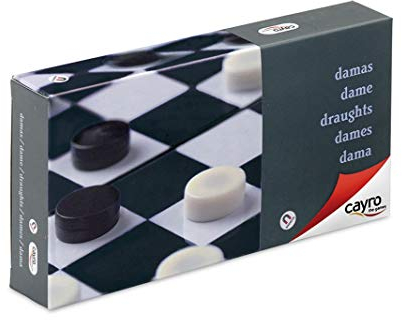 Cayro – Dame – ab 7 Jahren – kleines magnetisches Modell – Brettspiel für Kinder und Erwachsene – ideal zum Mitnehmen auf Reisen – Klappbrett – 2 Spieler