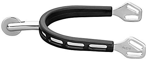 SPRENGER Ultra FIT EXTRA Grip Sporen mit Balkenhol Schlaufe, Edelstahl, 40,großes Ballrad (005)
