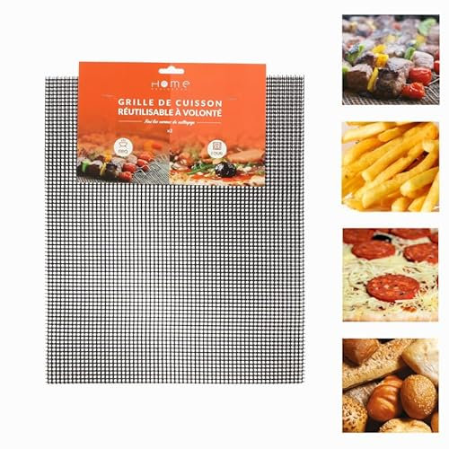 Lot de 2 grilles de cuisson spéciale Barbecue et Four 30x40cm 80162 pour Barbecue