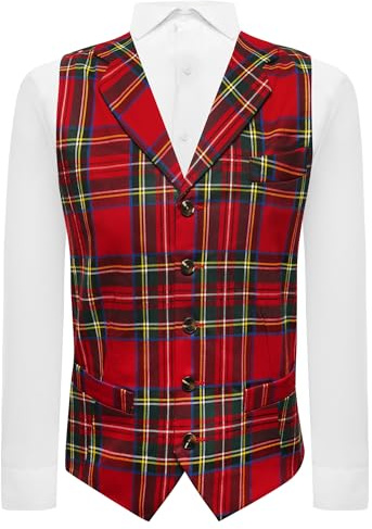 King & Priory - Gilet - Uomo Red XL
