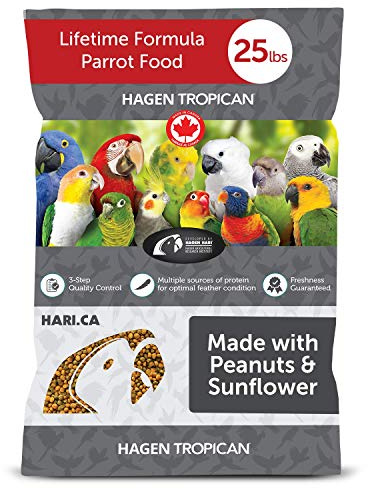 Tropican Mantenimiento 11'34Kg Gránulo 4mm Alimento Completo para Loros, Cotorras, Ninfas y Guacamayos