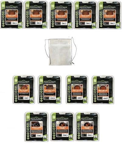 Wayfayrer DofE Gold Plus 4 Day Camping Food Expedition Pack – 12 MRE Boil in Bag Camping Meals with Carry Bag – Official Food Pouches of the D of E Award Scheme