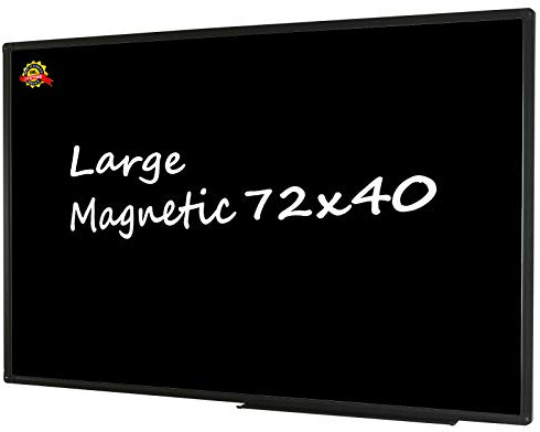 Lockways Magnetic Chalkboard 72 x 40 Inches, Aluminum Frame Large Blackboard, Hanging Chalk Board Wall Decor for Restaurant Menu, School, Office and Home