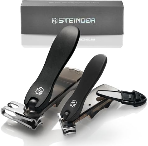 Nail Clippers, Steinder® Easy 360 Rotation Nail Clippers Set Made in Korea/cortauñas cortaúñas de Manos y pies/Gift for Men & Women Convenient Senior for Thick Toe Nail.