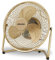 Schallen Small 9 Metal High Velocity Cold Air Circulator Adjustable Floor Fan with 3 Speed Settings (Champagne | Neutral)