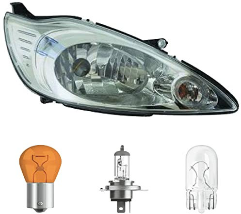 DM Autoteile 162469B Hauptscheinwerfer Scheinwerfer rechts H4 mit Motor kompatibel für Ford KA 08-16 inklusive Leuchtmittel/Birnen