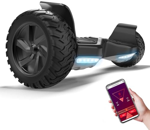 RCB Hoverboard 8.5 all terrain hoverboards, APP control function, integrated LED Bluetooth with powerful motor, electric skateboard self balance scooter, gift for Kids and Adults