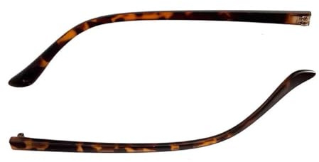 1 paio di montature di ricambio per occhiali, staffa per occhiali, gambe di ricambio, set di riparazione a doppio dente universale, colore tartaruga