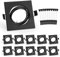 Leselux Einbaustrahler GU10 Set, 10x Einbaurahmen Schwarz Eckig, Einbaustrahler Rahmen Schwenkbar 60°inkl. GU10 Fassung für LED, Halogen Leuchtmittel, Einbauleuchten Rahmen Lochdurchmesser 68-80mm