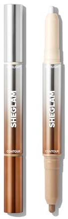 SHEGLAM Fine Line 2-In-1 Nose Contour & Highlight Pen Long Lasting Waterproof Cream Bronzer & Highlight Sticks-Buff