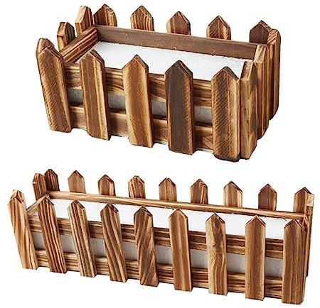 SUPVOX 2 Piezas Valla De Madera Maciza Tubo De Subida Decoración Cerca Flores Falsas para Plantas De Exterior Plantas Falsas Artificial Grandes Macetas De Jardín y Barandilla Vides Espuma