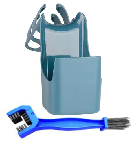 Kit d'entretien de chaîne de vélo de moto - Avec brosse de nettoyage - Organisateur de lubrifiant de chaîne - Boîte de contrôle d'huile - Outil anti-spray pour réparation de vélo et moto